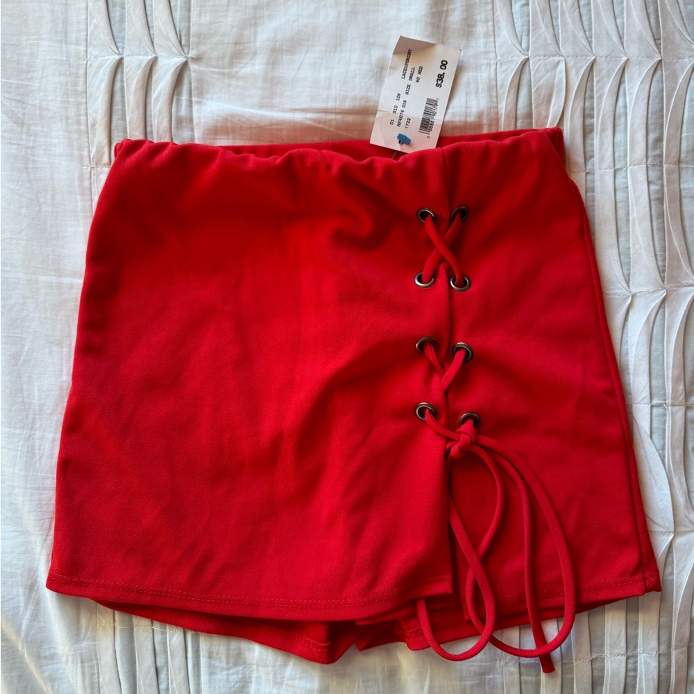 Wishful Thinking Red Mini Skort